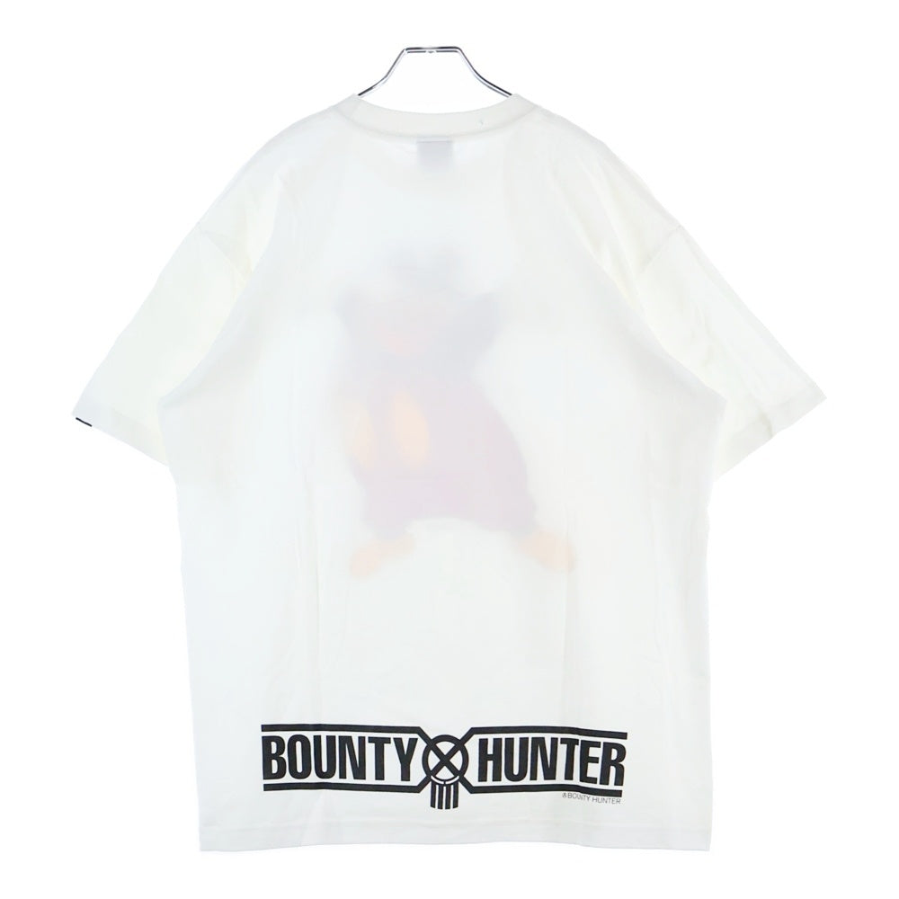 BOUNTY HUNTER(バウンティーハンター) 00s × Disney ディズニー ピート フロントプリント クルーネック 半袖Tシャツ カットソー ホワイト