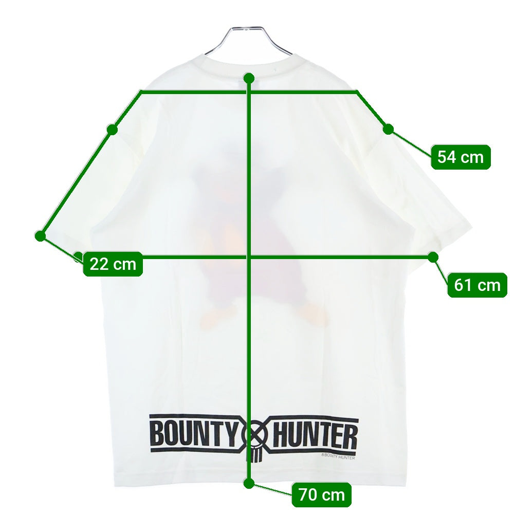 BOUNTY HUNTER(バウンティーハンター) 00s × Disney ディズニー ピート フロントプリント クルーネック 半袖Tシャツ カットソー ホワイト