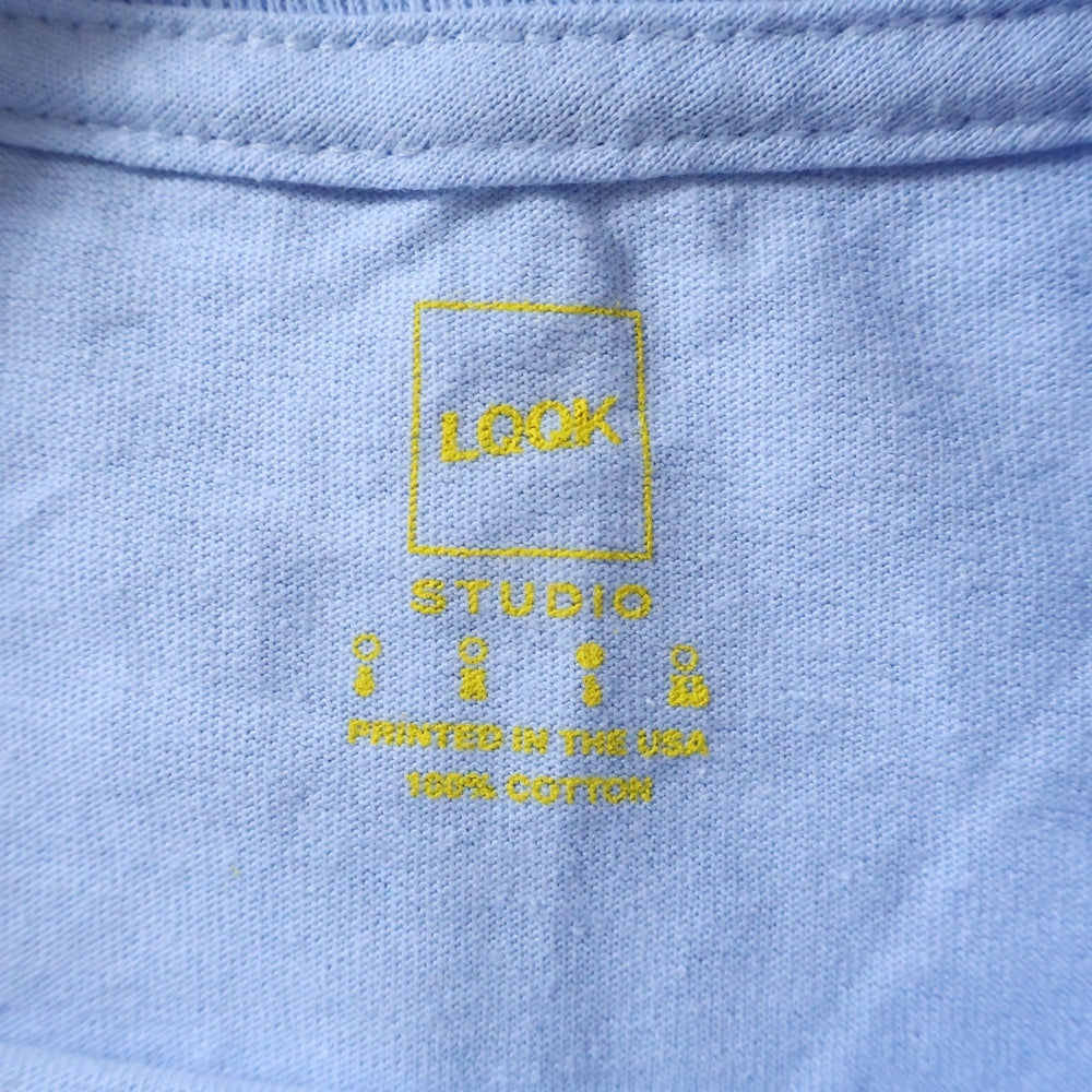 LQQK STUDIO(ルックスタジオ) POWDER BLUE L/S TEE パウダーブルー アームロゴ クルーネック ロングスリーブ 長袖Tシャツ カットソー ブルー