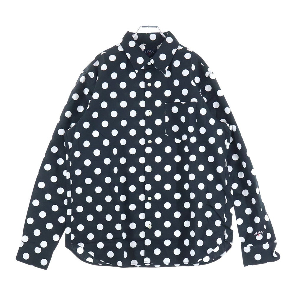 NOAH(ノア) 17AW Polka Dot Shirt ポルカドット 長袖シャツ ブラック