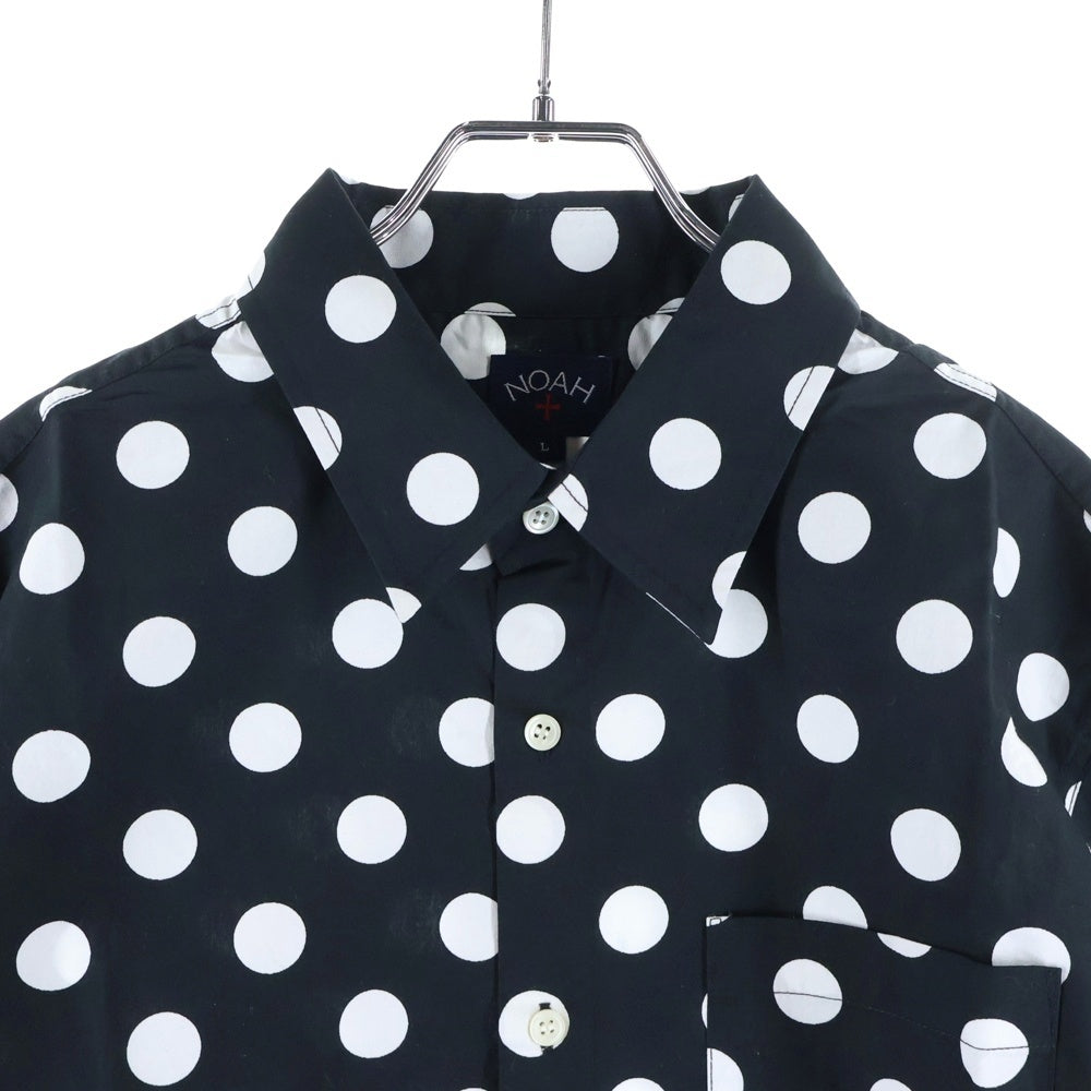 NOAH(ノア) 17AW Polka Dot Shirt ポルカドット 長袖シャツ ブラック