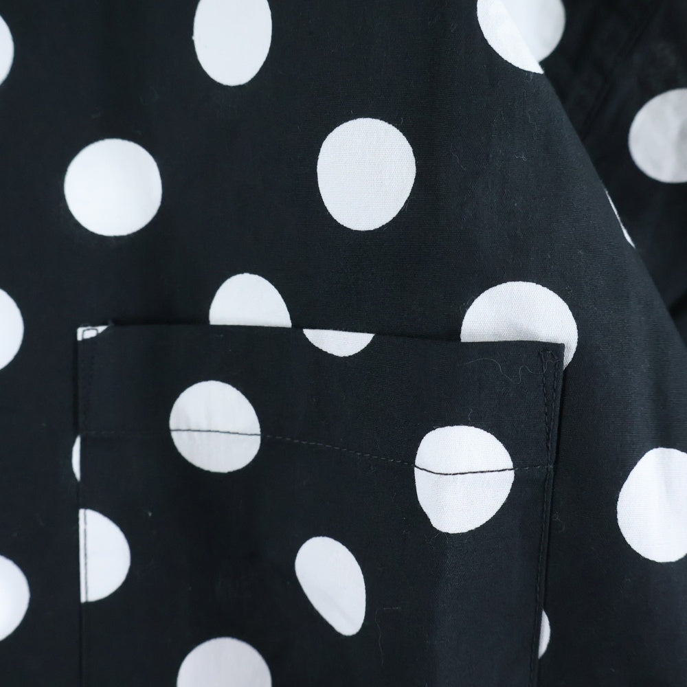 NOAH(ノア) 17AW Polka Dot Shirt ポルカドット 長袖シャツ ブラック