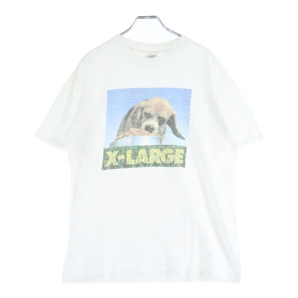 X-LARGE(エクストララージ) 90s DOGGY Tee 初期 USA製 ドギー ビーグル フォトプリント クルーネック 半袖Tシャツ カットソー ホワイト