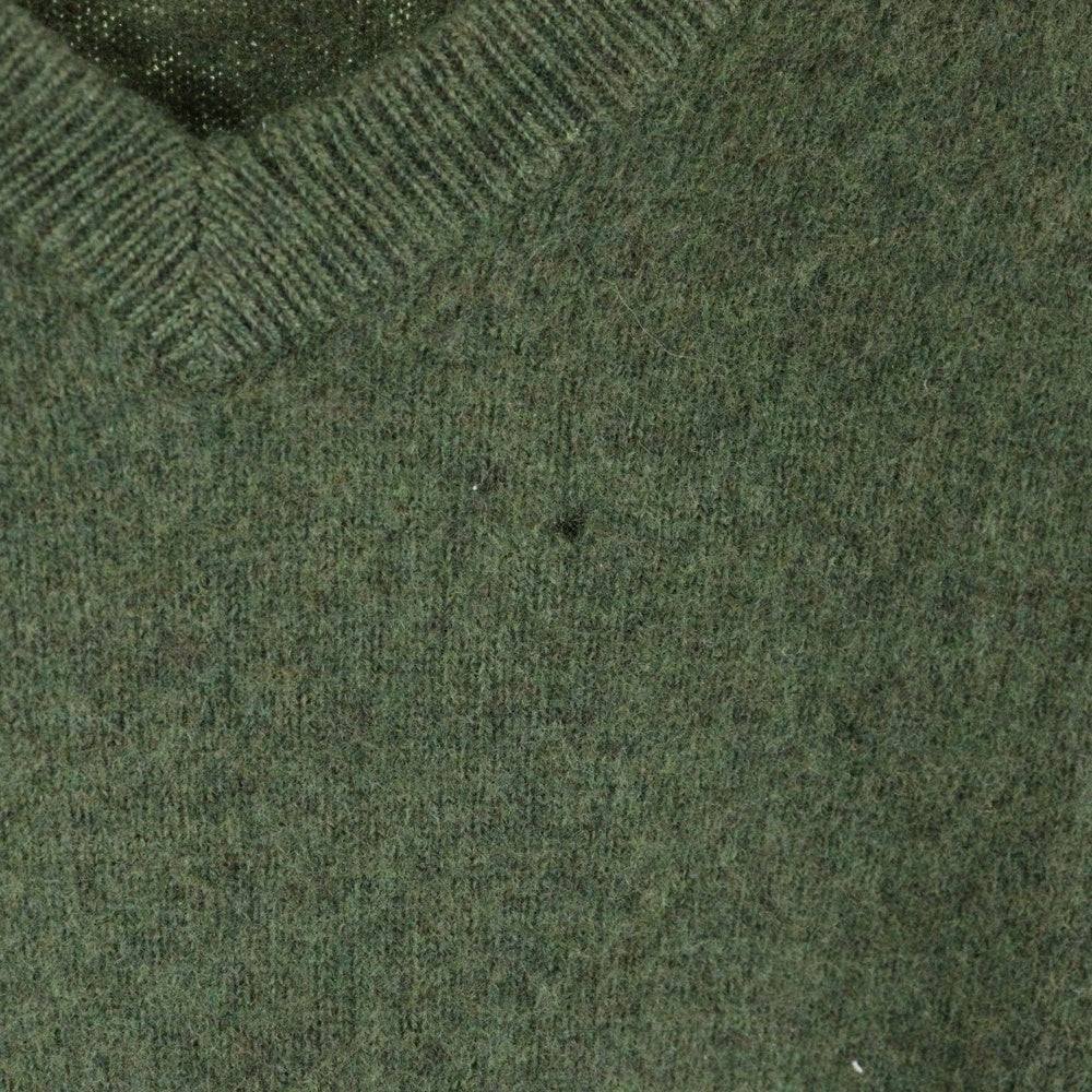 POLO RALPH LAUREN(ポロラルフローレン) スモールポニー エンブロイダリー Vネック メリノウール ニットセーター グリーン