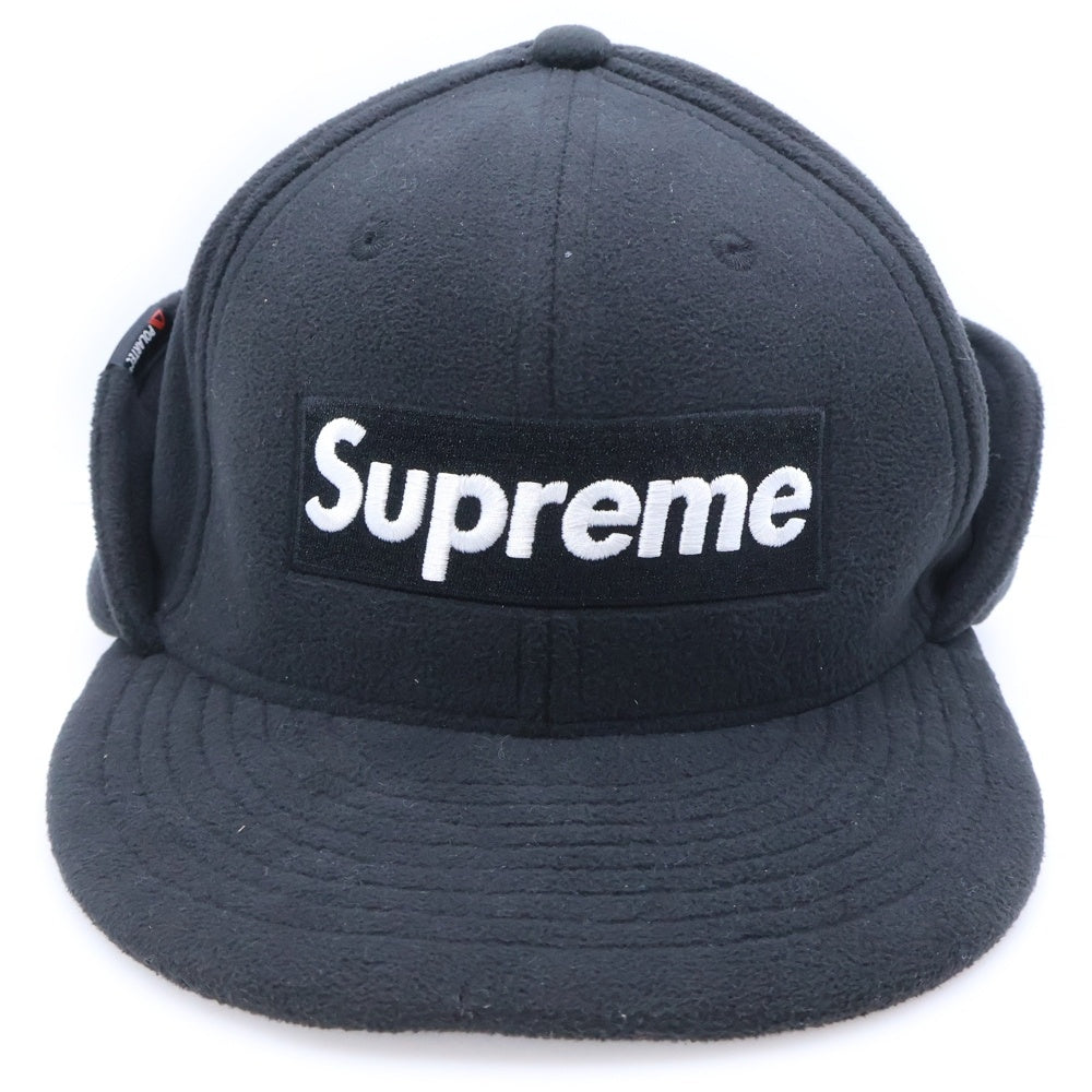 SUPREME(シュプリーム) 17AW ×NEW ERA Polartec Ear Flap Cap ニューエラ ポーラテック イヤー フラップ フリース キャップ ブラック