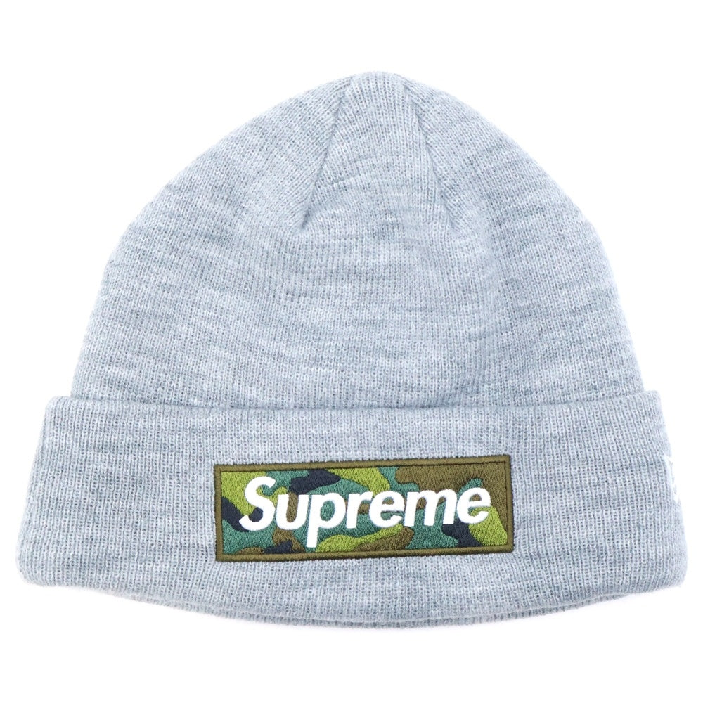 SUPREME(シュプリーム) 23AW ×NEW ERA Box Logo Beanie ニューエラ ボックスロゴビーニー 帽子 キャップ グレー