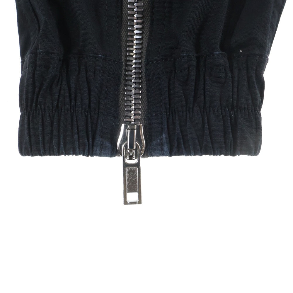 Rick Owens(リックオウエンス) 21SS Bauhaus Cargo Pants バウハウスカーゴ ドローコード トラックパンツ 裾ジップ ブラック RU21S6377-TE