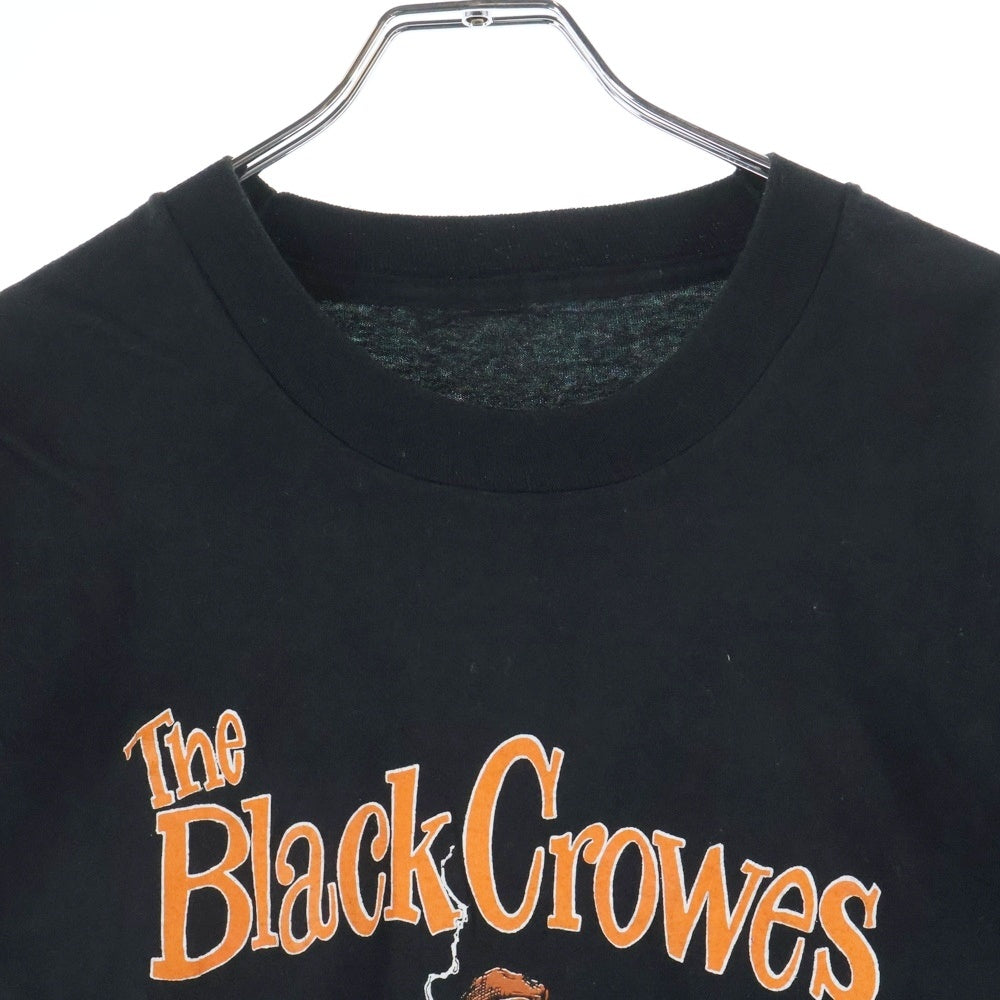 VINTAGE(ヴィンテージ) 90s THE BLACK CROWES BLUES IS BLOOD ザブラッククロウズ 両面プリント 半袖Tシャツ カットソー ブラック