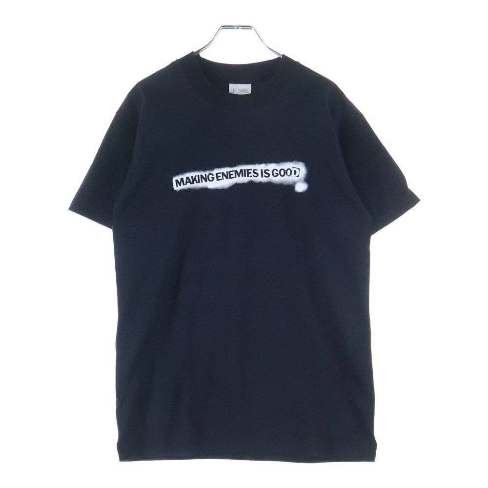 VINTAGE(ヴィンテージ) 00s BACKYARD BABIES MAKING ENEMIES IS GOOD フロントプリント 半袖Tシャツ カットソー ブラック