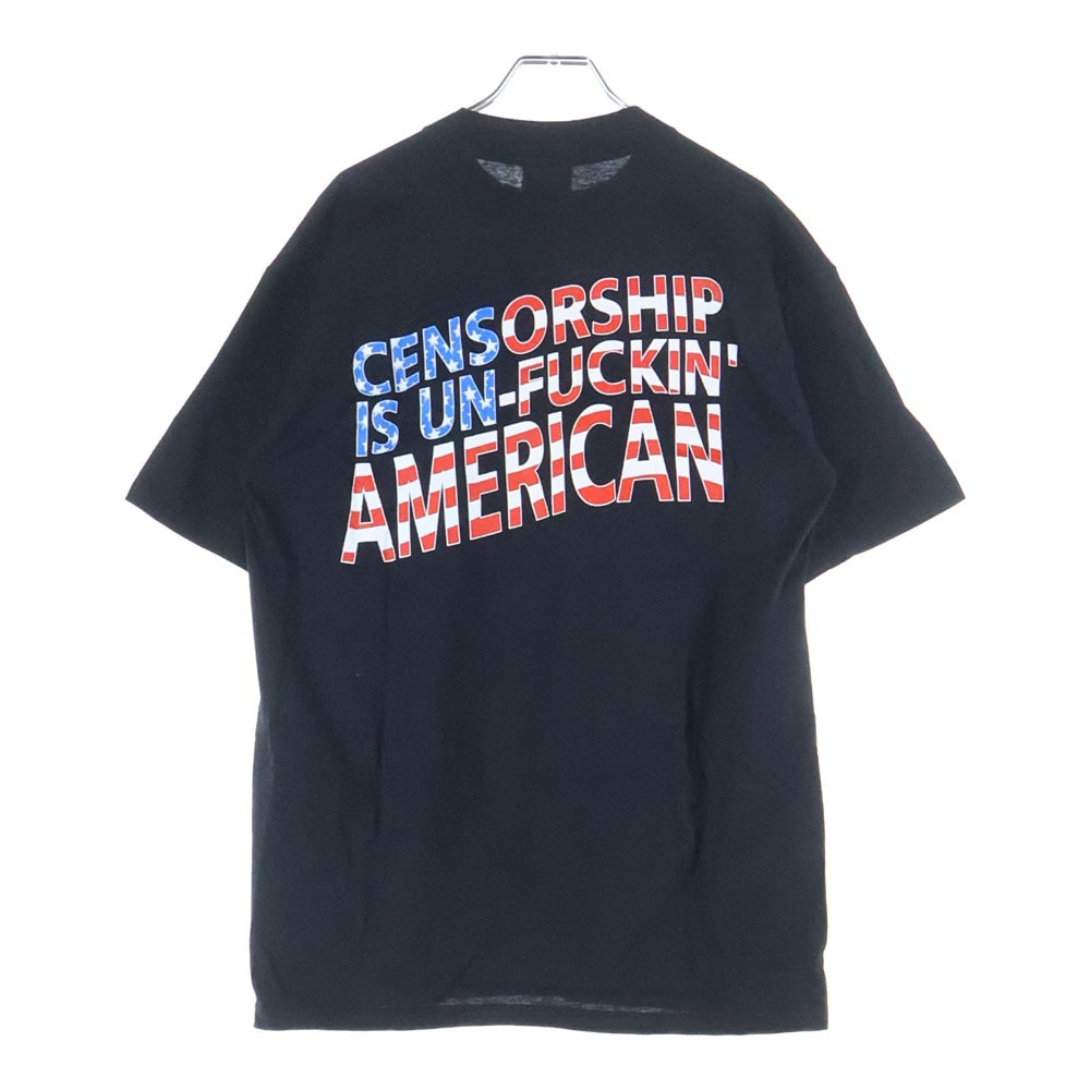 VINTAGE(ヴィンテージ) 90s WARRANT CENSOR THIS ウォレント センサーディス 両面プリント 半袖Tシャツ カットソー ブラック