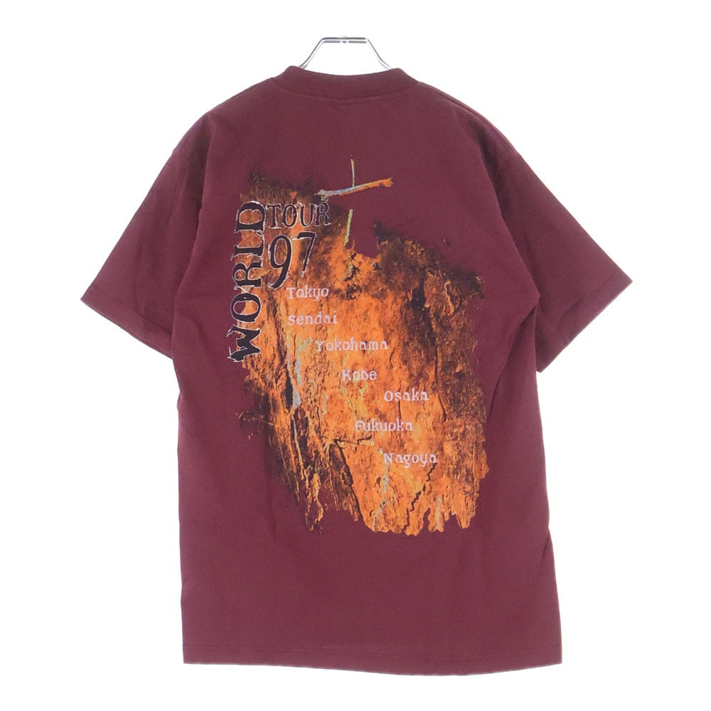 VINTAGE(ヴィンテージ) 90s MEGADETH CRYPIC WRITINGS TOUR メガデス クリプティックライティングスワールドツアー 両面プリント 半袖Tシャツ カットソー バーガンディ