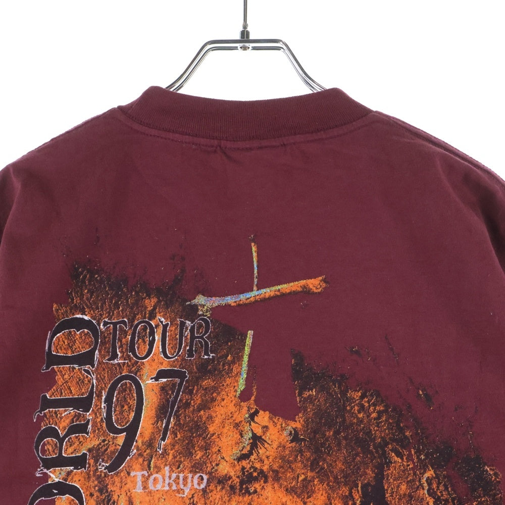 VINTAGE(ヴィンテージ) 90s MEGADETH CRYPIC WRITINGS TOUR メガデス クリプティックライティングスワールドツアー 両面プリント 半袖Tシャツ カットソー バーガンディ