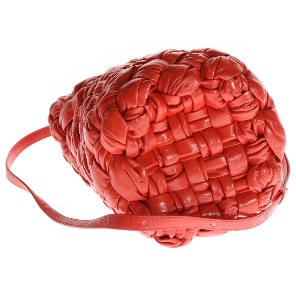 BOTTEGA VENETA(ボッテガヴェネタ) Kalimero Bucket Bag カリメロ イントレチャート 2WAY バケットバッグ ショルダーバッグ レッド 717177 レディース