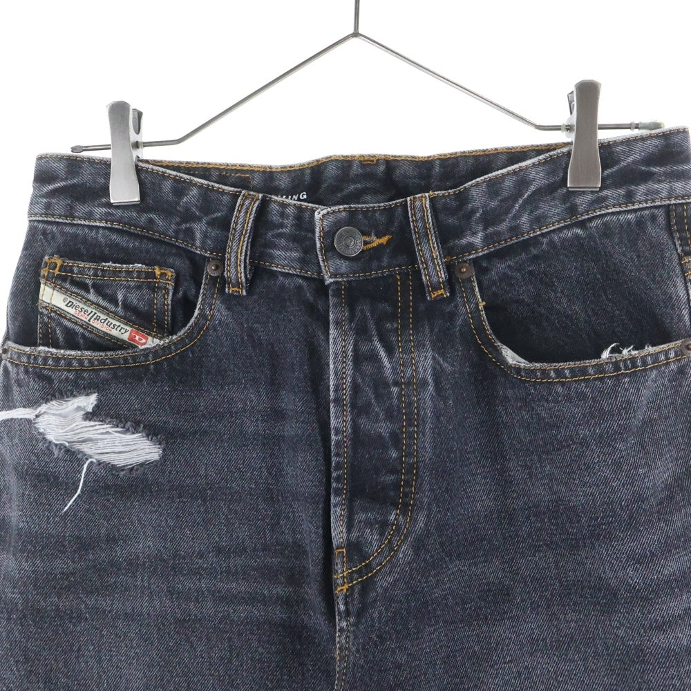 DIESEL(ディーゼル) Relaxed Jeans D-Rise リラックス Dライズ ルーズフィット ウォッシュド デニムパンツ ブラック A06371