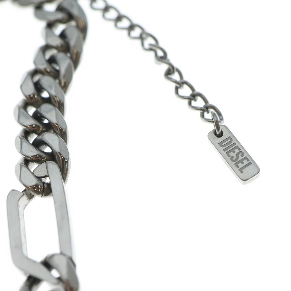 DIESEL(ディーゼル) Dロゴ チェーンネックレス シルバー