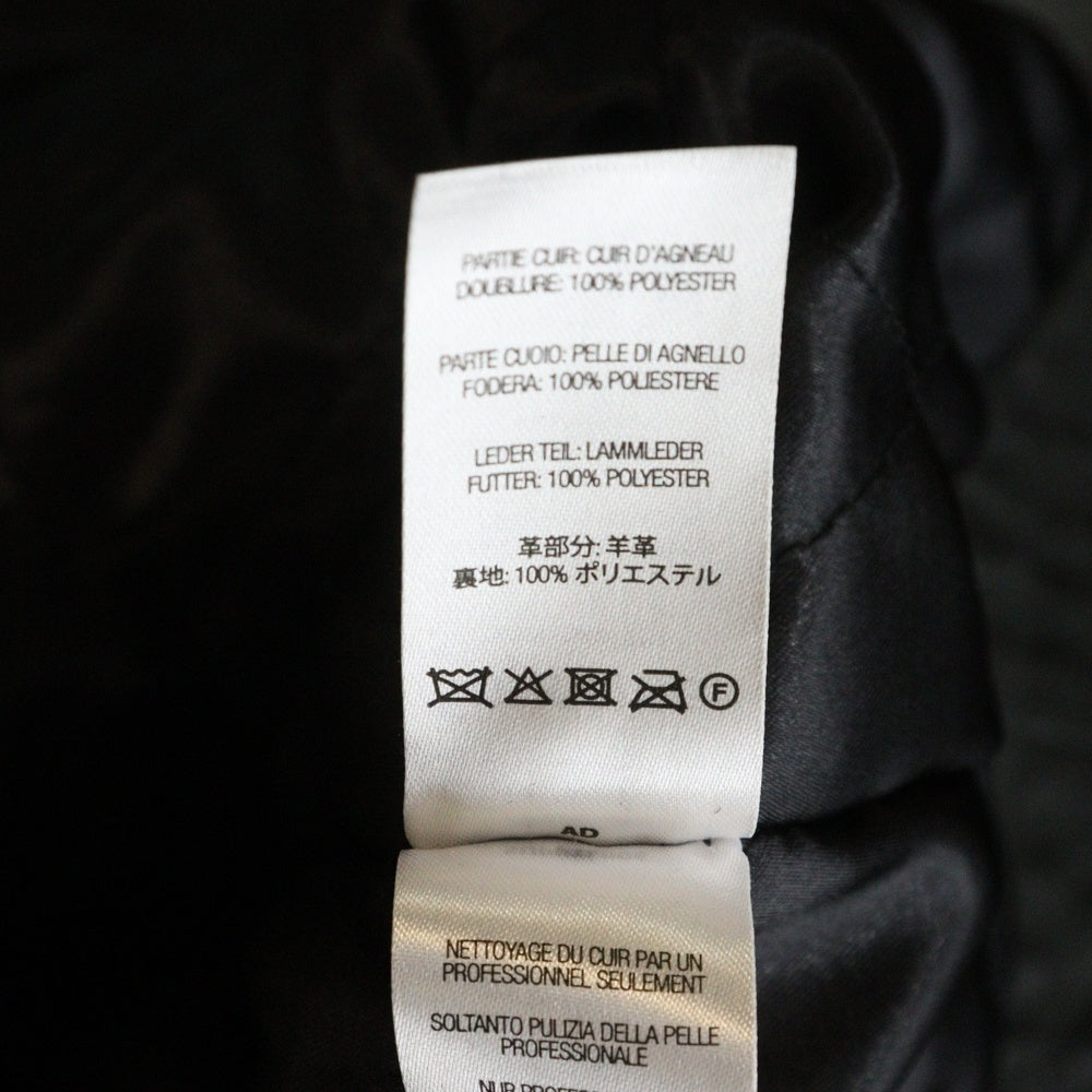 SUPREME(シュプリーム) 21AW Pebbled Leather Varsity Jacket ロゴパッチ レザージャケット ブラック