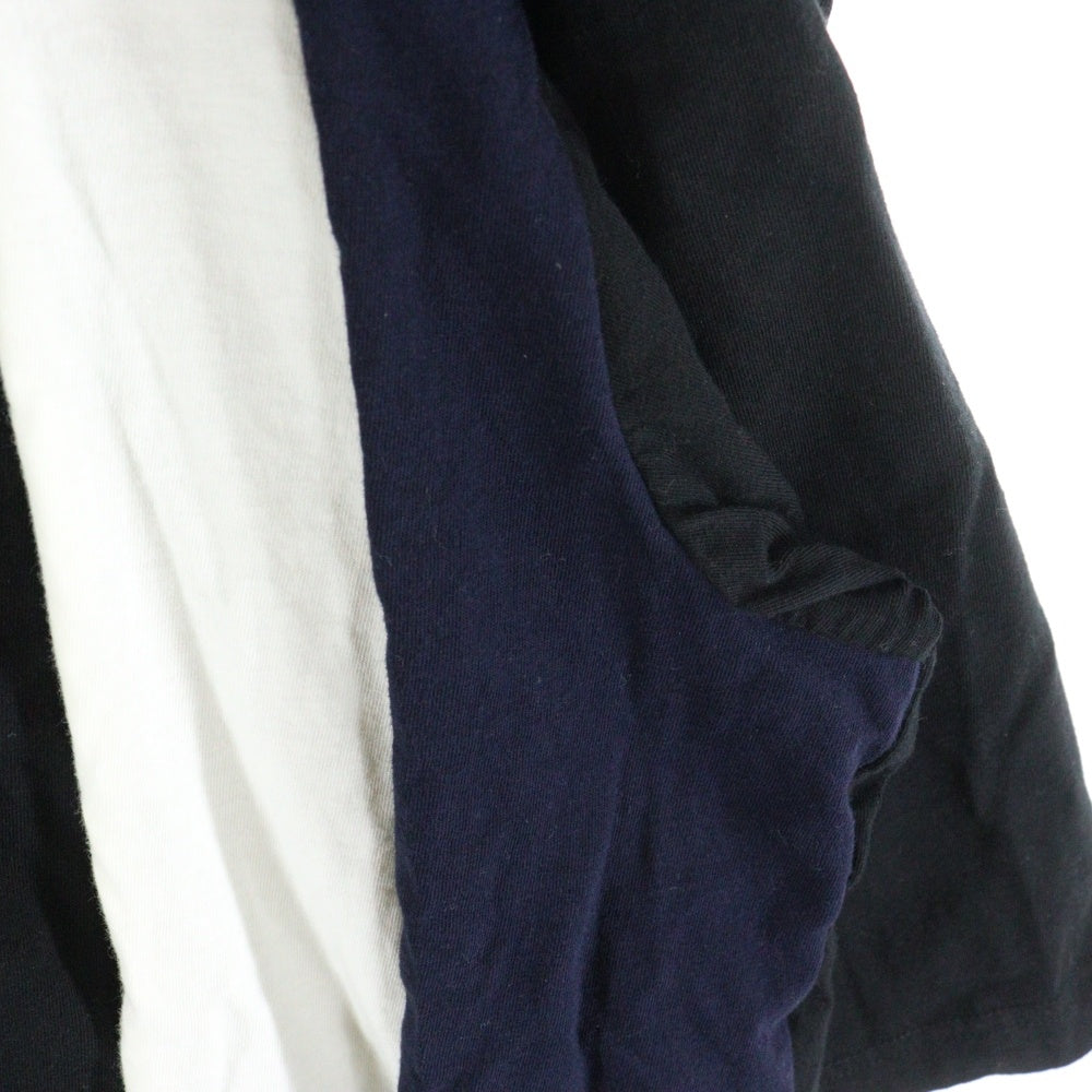s'yte(サイト) 25SS TRIPLE LAYERED トリプル レイヤード クルーネック 半袖Tシャツ カットソー ブラック UT-T19-806