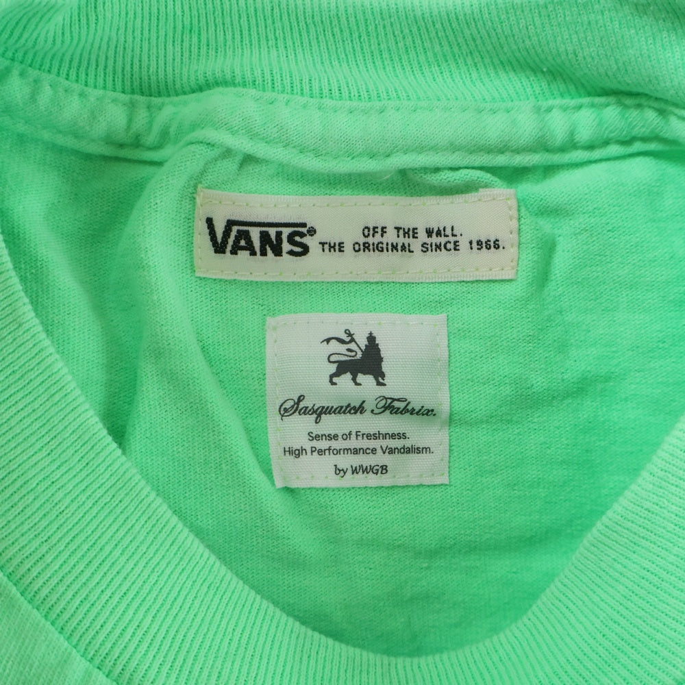 VANS(ヴァンズ) 2017 × Sasquatchfabrix × BEAMS L/S Tee サスクワッチ ファブリックス ビームス限定 クルーネック ロングスリーブ 長袖Tシャツ グリーン