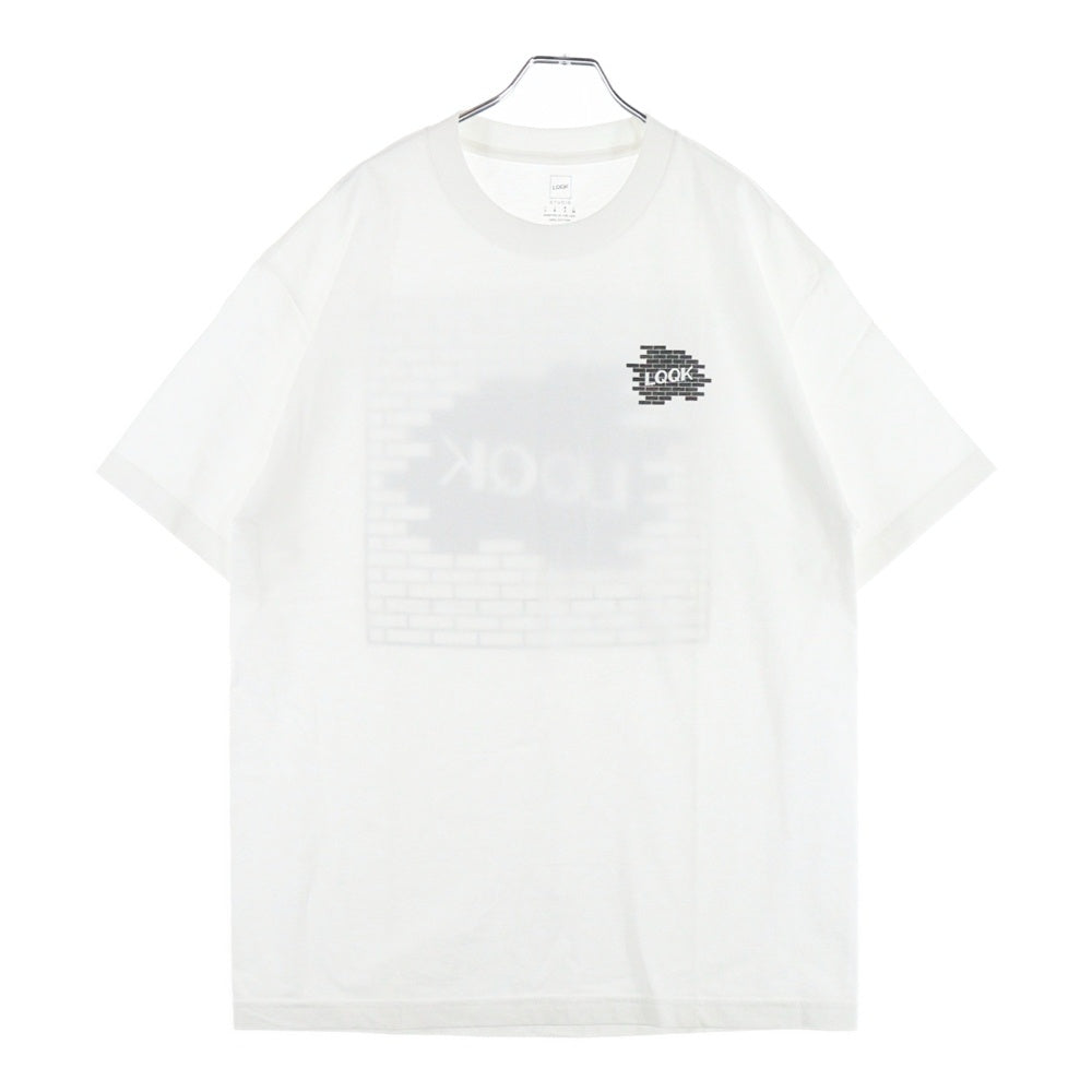 LQQK STUDIO(ルックスタジオ) BRICK LOGO S/S TEE ブリック ロゴ クルーネック 半袖Tシャツ カットソー ホワイト
