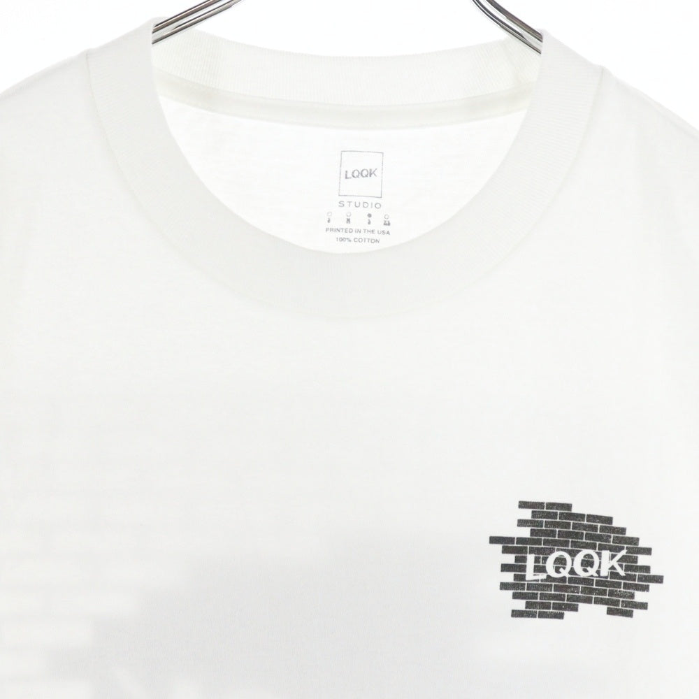 LQQK STUDIO(ルックスタジオ) BRICK LOGO S/S TEE ブリック ロゴ クルーネック 半袖Tシャツ カットソー ホワイト