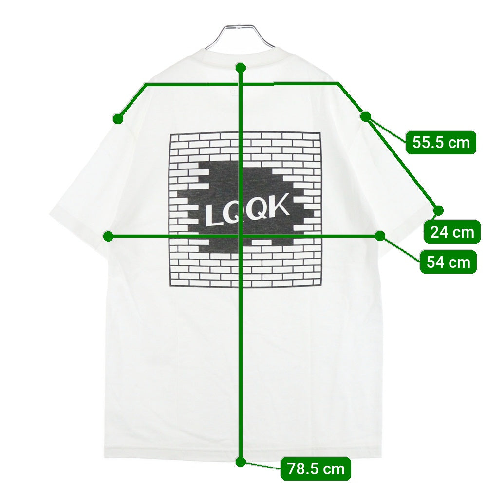 LQQK STUDIO(ルックスタジオ) BRICK LOGO S/S TEE ブリック ロゴ クルーネック 半袖Tシャツ カットソー ホワイト