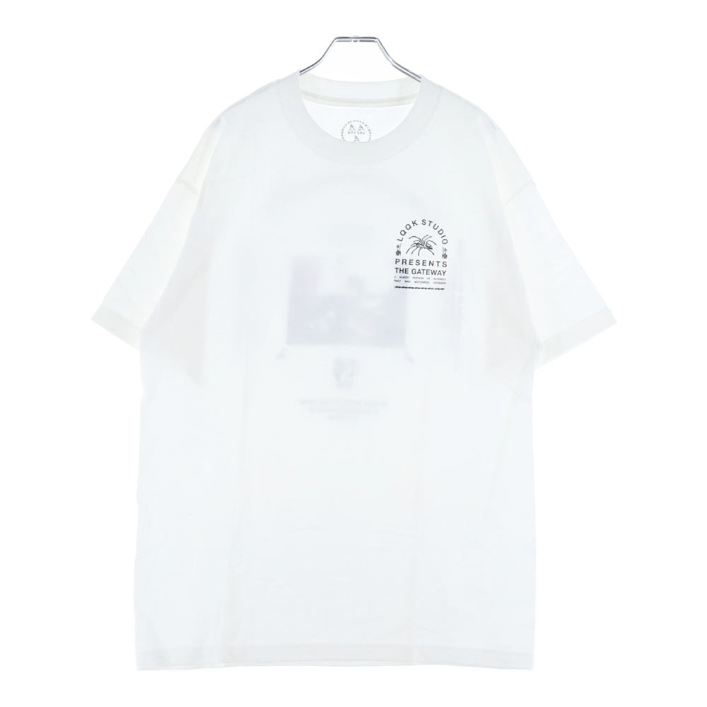 LQQK STUDIO(ルックスタジオ) 2016 LQQK STUDIO PRESENTS THE GATEWAY S/S TEE 東京イベント限定 スパイダープリント クルーネック 半袖Tシャツカットソー ホワイト