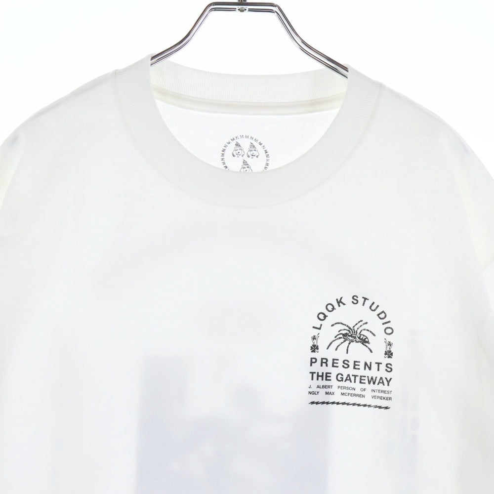 LQQK STUDIO(ルックスタジオ) 2016 LQQK STUDIO PRESENTS THE GATEWAY S/S TEE 東京イベント限定 スパイダープリント クルーネック 半袖Tシャツカットソー ホワイト