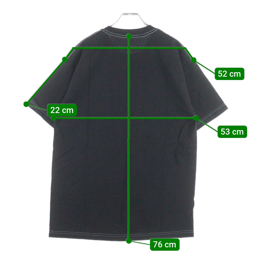 LQQK STUDIO(ルックスタジオ) COTTON S/S TEE フロントロゴ クルーネック 半袖 Tシャツ カットソー ブラック