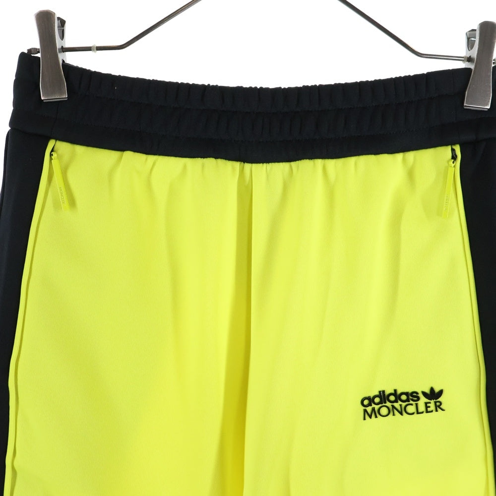 MONCLER(モンクレール) 23AW × adidas SWEAT BOTTOM アディダス サイドライン ナイロン切り替え ジョガー トラックパンツ イエロー/ブラック I209S8H00001 M2291