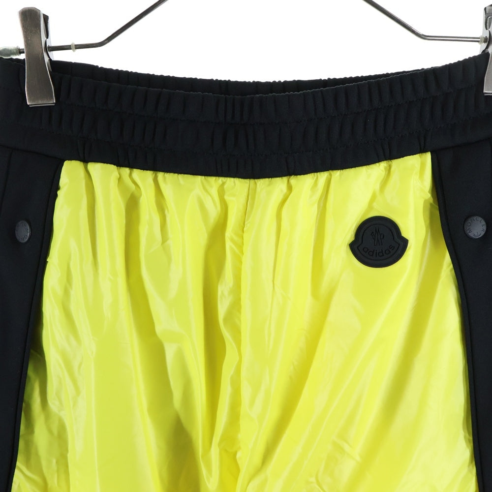MONCLER(モンクレール) 23AW × adidas SWEAT BOTTOM アディダス サイドライン ナイロン切り替え ジョガー トラックパンツ イエロー/ブラック I209S8H00001 M2291