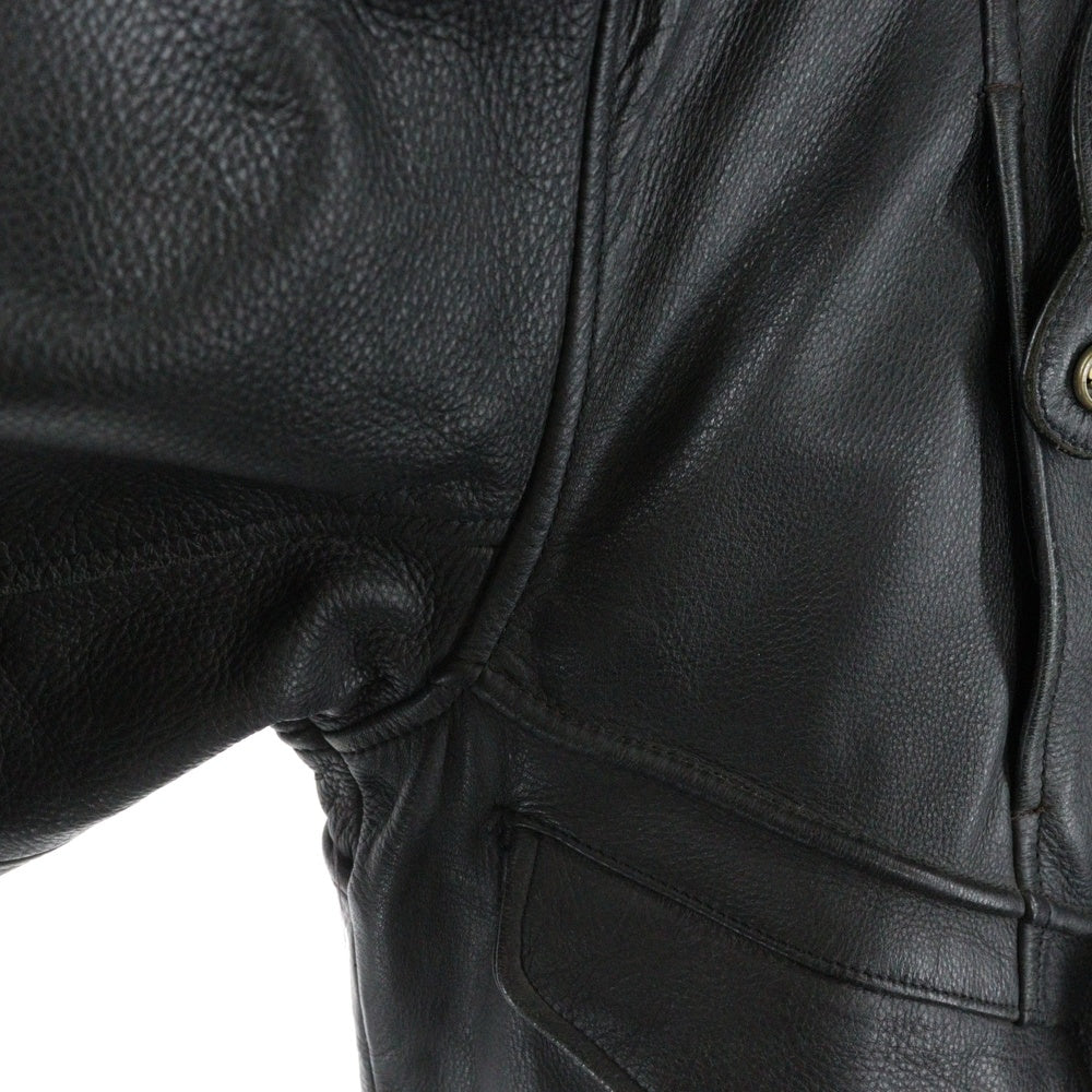 NO BRAND(ノーブランド) NANKAI 南海部品 着脱ライナー シングルライダース レザージャケット ブラック