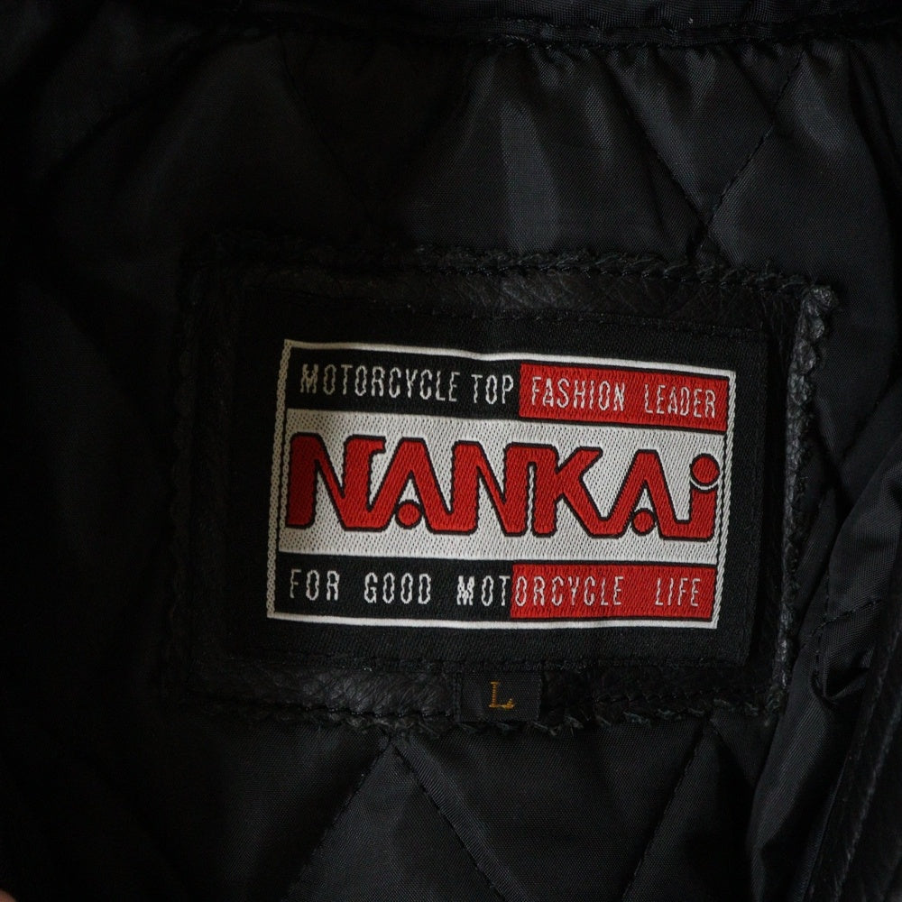 NO BRAND(ノーブランド) NANKAI 南海部品 着脱ライナー シングルライダース レザージャケット ブラック