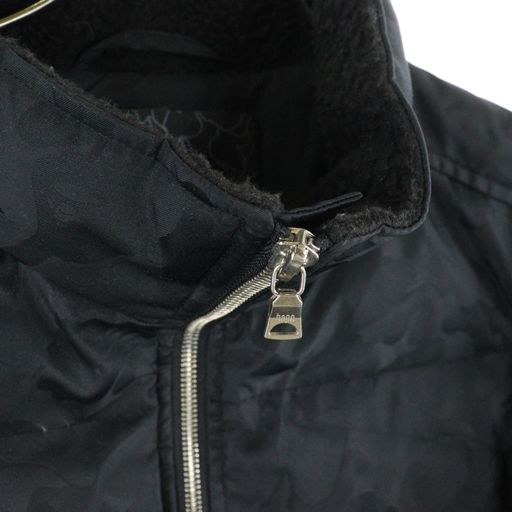 A BATHING APE(アベイシングエイプ) ジャガードカモ 総柄 ナイロン ダウンジャケット ブラック