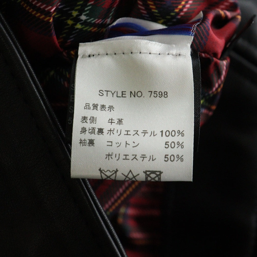 mastermind JAPAN(マスターマインドジャパン) ×Schott One Star Riders 613MM ショット ワンスター レザー ダブルライダースジャケット ブラック 996-9217613