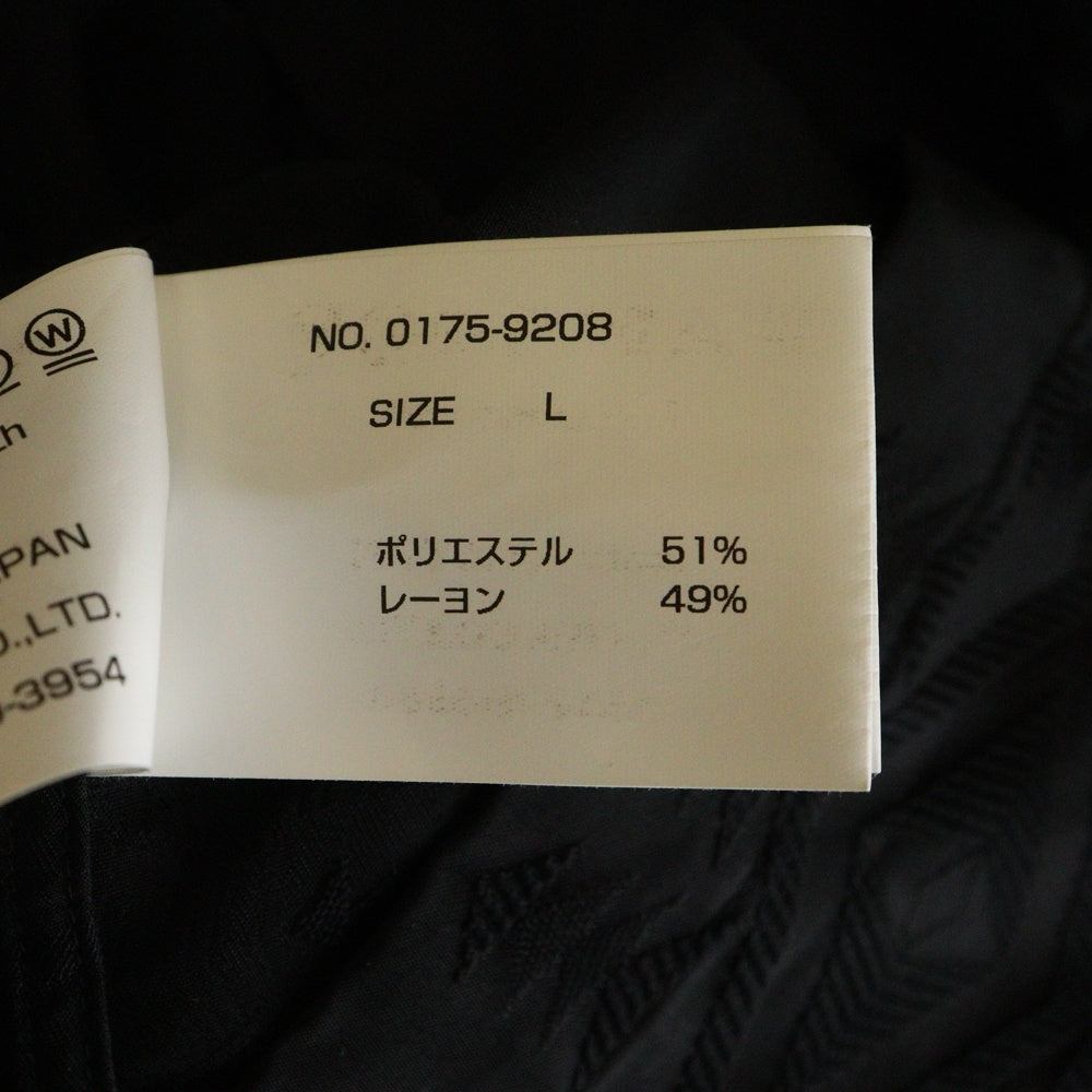 PENDLETON(ペンドルトン) シヌック総柄 レーヨン 長袖ポロシャツ ブラック