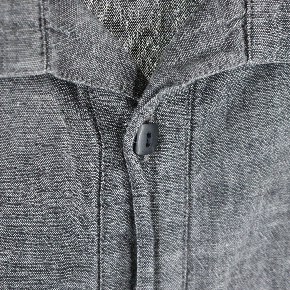 TENDERLOIN(テンダーロイン) ハイネック シャンブレーシャツ 長袖シャツ グレー