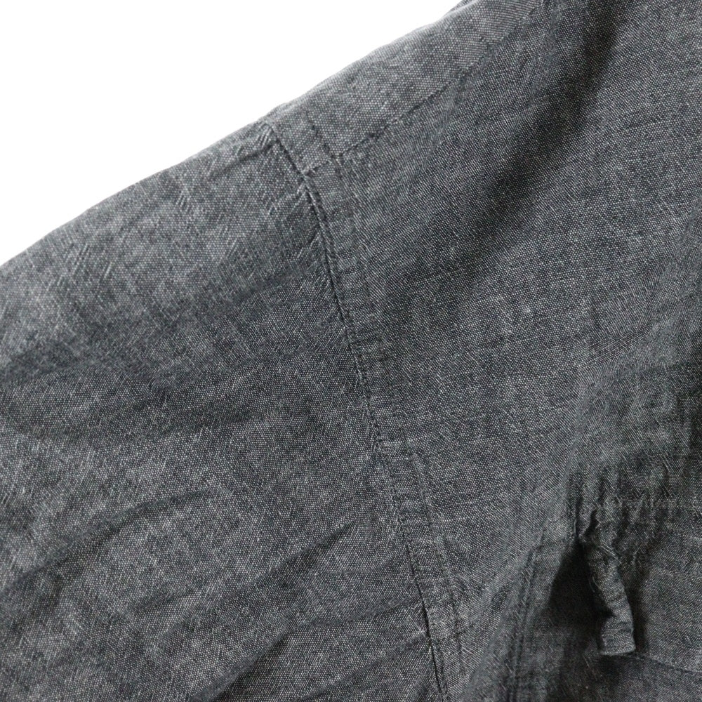 TENDERLOIN(テンダーロイン) ハイネック シャンブレーシャツ 長袖シャツ グレー