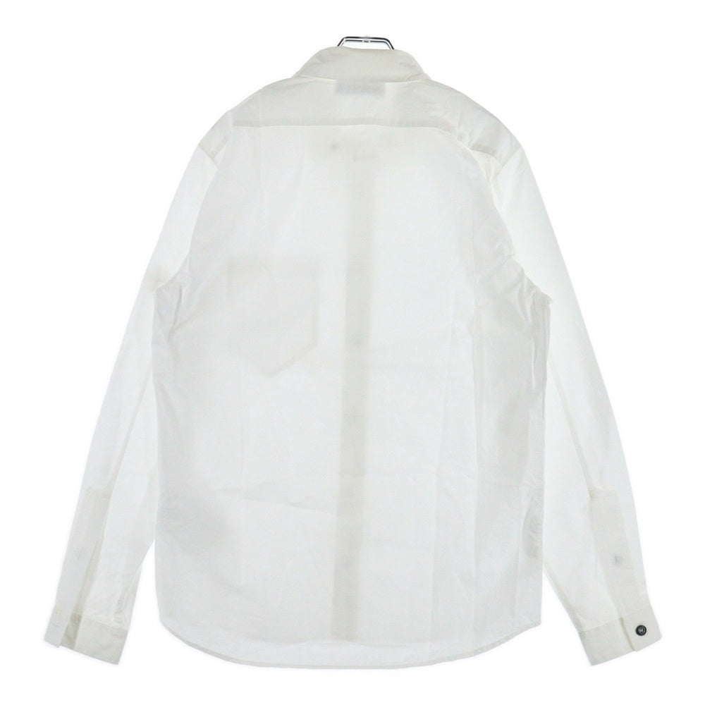 STONE ISLAND(ストーンアイランド) Embroidered Logo Shirt アームロゴ刺繍 長袖シャツ ホワイト 691512501
