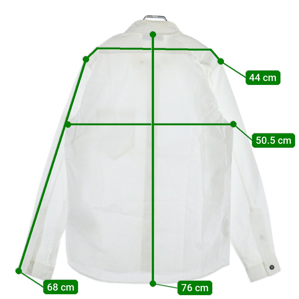 STONE ISLAND(ストーンアイランド) Embroidered Logo Shirt アームロゴ刺繍 長袖シャツ ホワイト 691512501