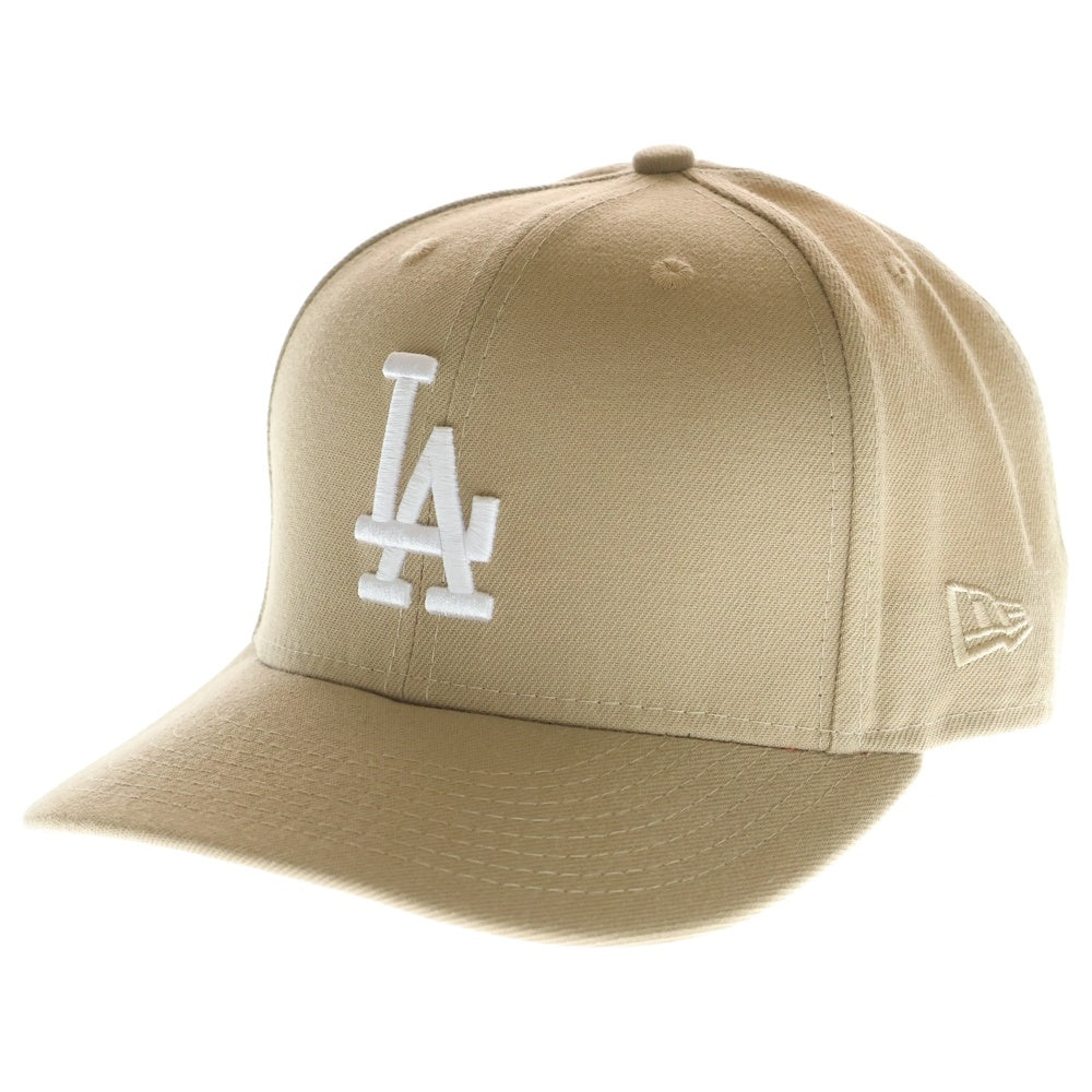 NEW ERA(ニューエラ) ロサンゼルス ドジャース 60周年記念 ロゴ刺繍 6パネルベースボールキャップ 帽子 ベージュ