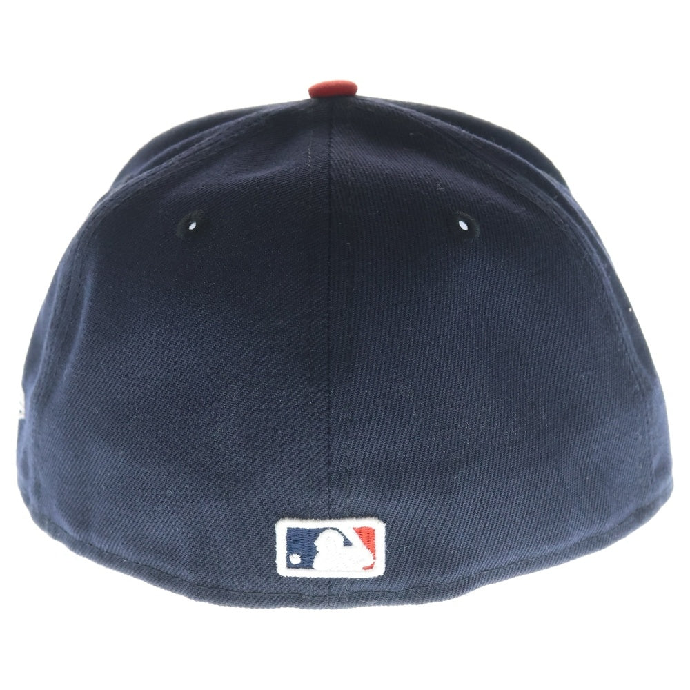 NEW ERA(ニューエラ) ボストンレッドソックス ロゴ刺繍 6パネルベースボールキャップ 帽子 ネイビー
