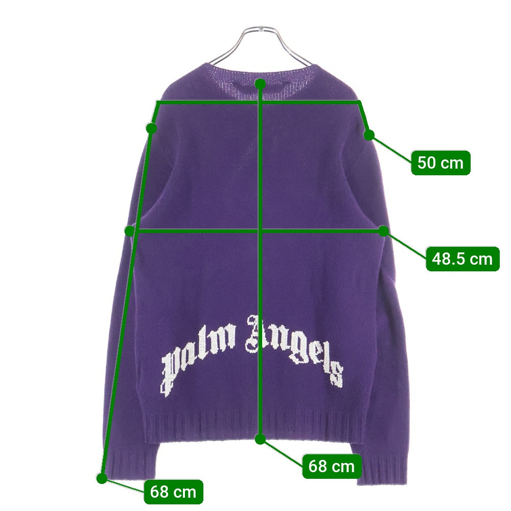 Palm Angels(パームエンジェルス) 20AW バックロゴラムウールニットセーター パープル PMHE027F20KNI001