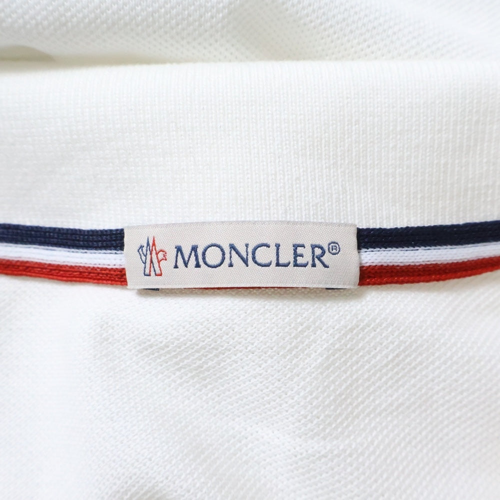 MONCLER(モンクレール) 19SS MAGLIA POLO MANICA CORTA ロゴワッペン 半袖 カットソー ポロシャツ ホワイト E10918322000 84556