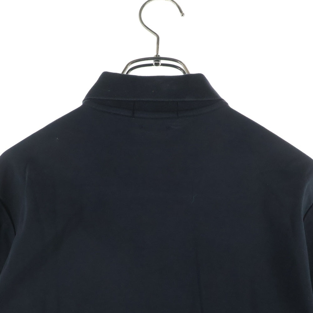 POLO RALPH LAUREN(ポロラルフローレン) CUSTOM SLIM FIT 胸ロゴ刺繍 ストレッチ 半袖コットンポロシャツ ブラック