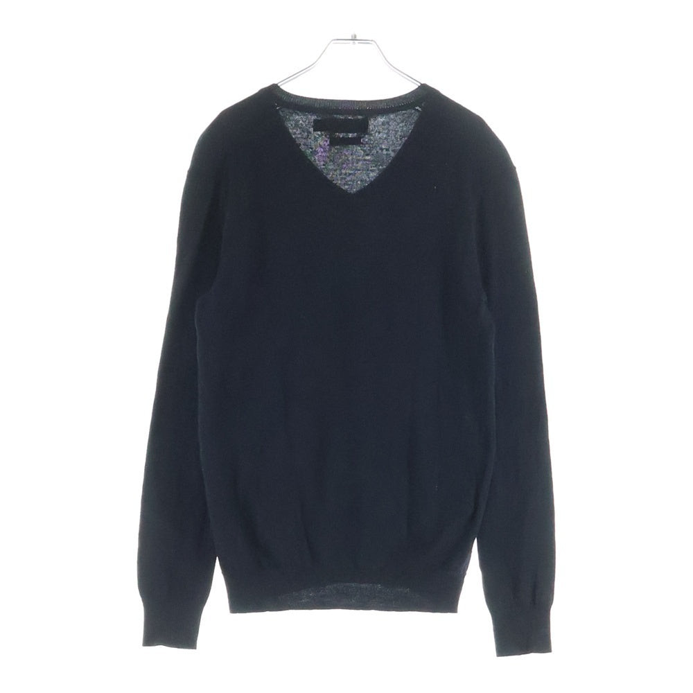 POLO RALPH LAUREN(ポロラルフローレン) COTTON KNIT V NECK 胸ロゴ刺繍 コットン ニット Vネック カーディガン ブラック