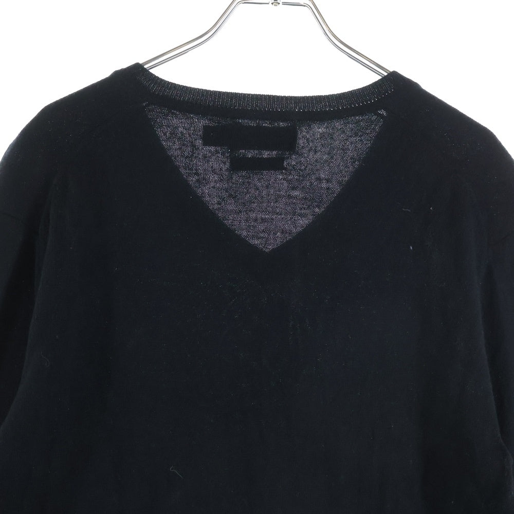 POLO RALPH LAUREN(ポロラルフローレン) COTTON KNIT V NECK 胸ロゴ刺繍 コットン ニット Vネック カーディガン ブラック