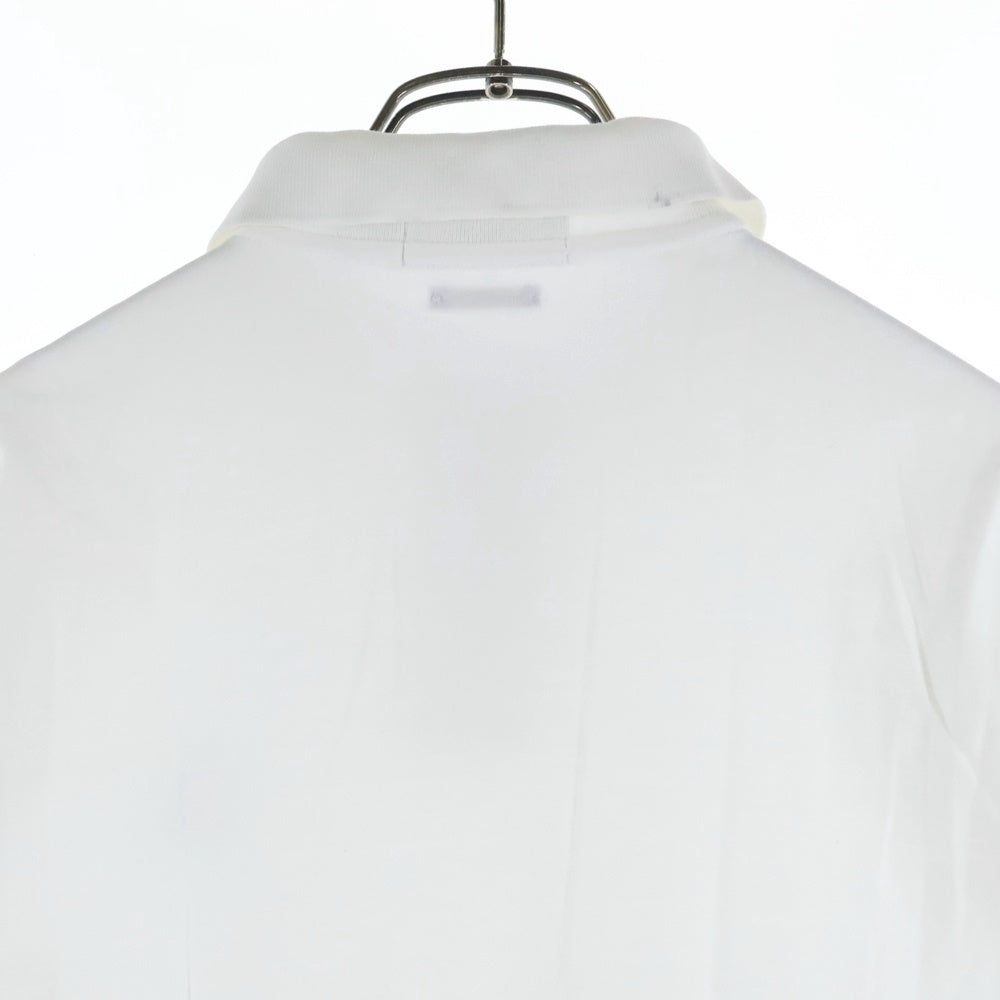 POLO RALPH LAUREN(ポロラルフローレン) CUSTOM SLIM FIT 胸ロゴ刺繍 ストレッチ 半袖コットンポロシャツ ホワイト