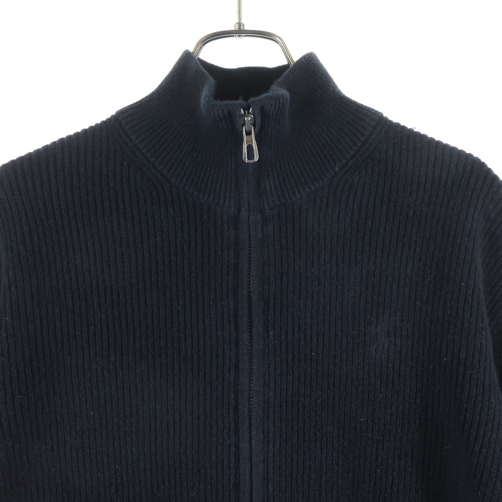 POLO RALPH LAUREN(ポロラルフローレン) ダブルジップアップ 胸ロゴ刺繍 ドライバーズ ニット ブラック