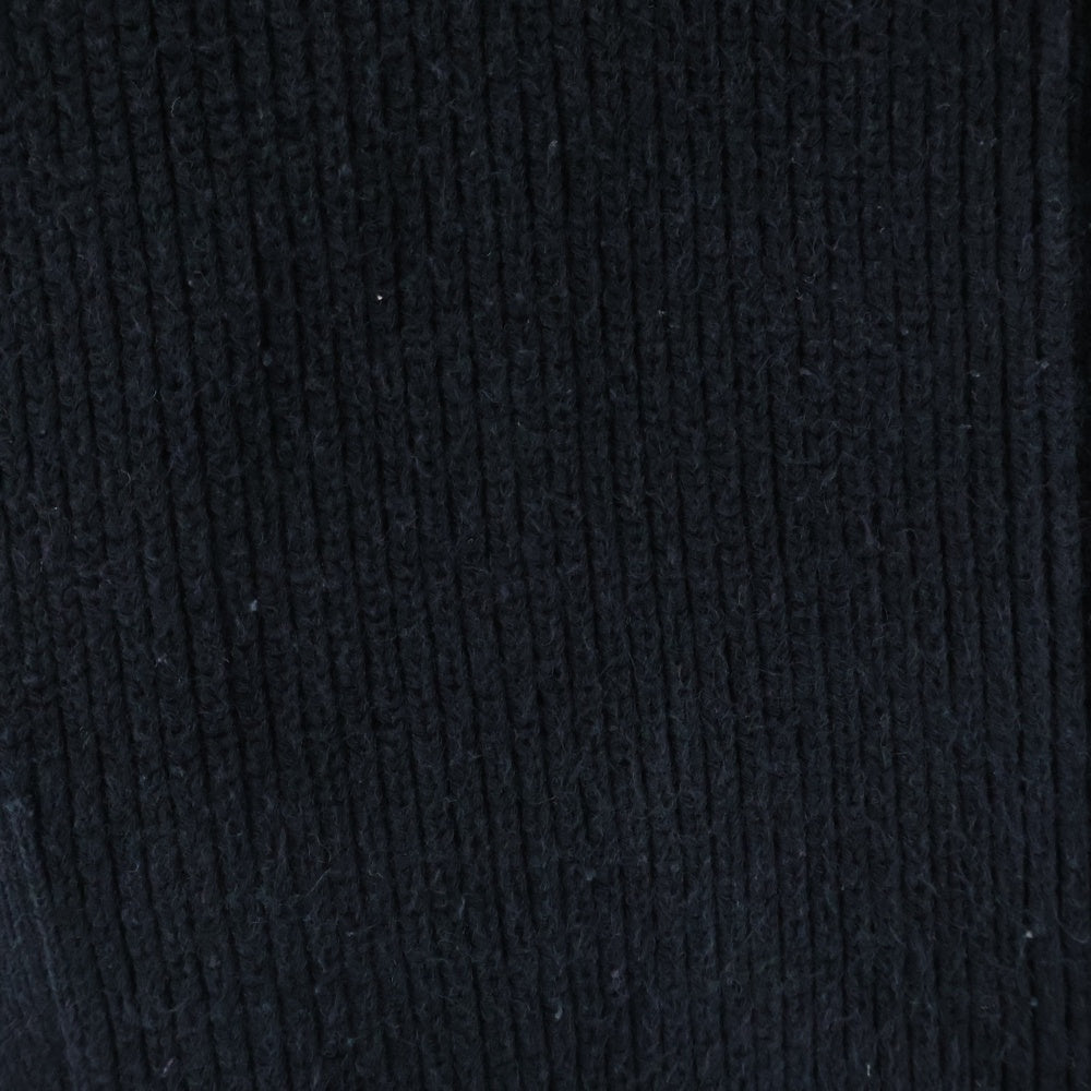 POLO RALPH LAUREN(ポロラルフローレン) ダブルジップアップ 胸ロゴ刺繍 ドライバーズ ニット ブラック