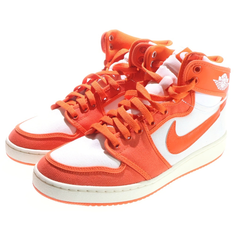 NIKE(ナイキ) AIR JORDAN1 KO Rush Orange エアジョーダン1 ノックアウトハイカットスニーカーシューズ ホワイト/オレンジ US9/27cm DO5047-801